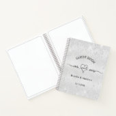 ゲストブック結婚のシルバーグリッターmr mrs name ノートブック (内部)