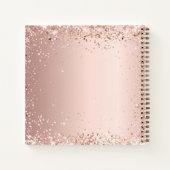 ゲストブック結婚のバラ金ゴールドスクリプト ノートブック (裏面)