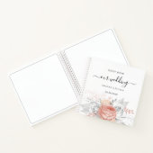 ゲストブック結婚のバラ金ゴールドフローラ銀 ノートブック (内部)
