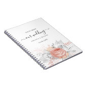 ゲストブック結婚のバラ金ゴールドフローラ銀 ノートブック (右側)