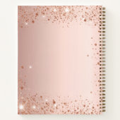 ゲストブック結婚のバラ金ゴールド名スクリプト ノートブック (裏面)