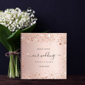 ゲストブック結婚のバラ金ゴールド名スクリプト ノートブック