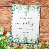 ゲストブック結婚のユーカリの緑の森 ノートブック