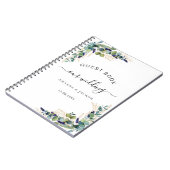 ゲストブック結婚のユーカリの緑 ノートブック (左側)