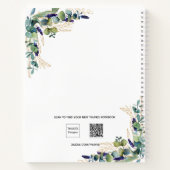 ゲストブック結婚のユーカリの緑 ノートブック (裏面)