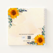 ゲストブック結婚のユーカリひまわりミセス ノートブック (裏面)