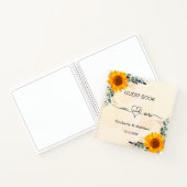 ゲストブック結婚のユーカリひまわりミセス ノートブック (内部)