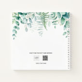 ゲストブック結婚のユーカリ緑ミセス ノートブック (裏面)