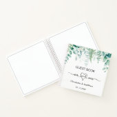 ゲストブック結婚のユーカリ緑ミセス ノートブック (内部)
