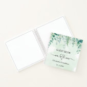ゲストブック結婚のユーカリ緑ミセス ノートブック (内部)
