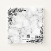 ゲストブック結婚の大理石ユーカリmr mrs ノートブック (裏面)