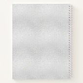 ゲストブック結婚の白いシルバー写真 ノートブック (裏面)