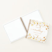 ゲストブック結婚の白金ゴールド星エレガント ノートブック (内部)