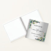 ゲストブック結婚の銀ユーカリmr mrs ノートブック (内部)