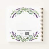 ゲストブック聖礼のラベンダー 紫のユーカリ ノートブック (裏面)