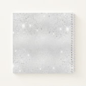 ゲストブック葬儀シルバーフローラ写真 ノートブック (裏面)