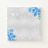 ゲストブック葬儀シルバーフローラ写真 ノートブック (裏面)