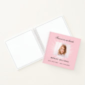 ゲストブック葬儀ピンクの少女の写真 ノートブック (内部)