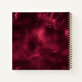 ゲストブック葬儀ブルゴーニュの金ゴールド写真 ノートブック (裏面)