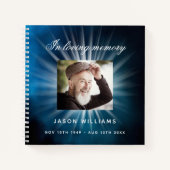 ゲストブック葬儀ブルースカイ写真 ノートブック (正面)