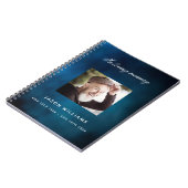 ゲストブック葬儀ブルースカイ写真 ノートブック (左側)