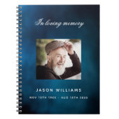 ゲストブック葬儀ブルースカイ写真 ノートブック (正面)