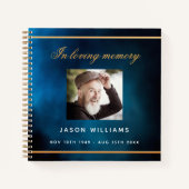 ゲストブック葬儀ブルースカイ写真 ノートブック (正面)