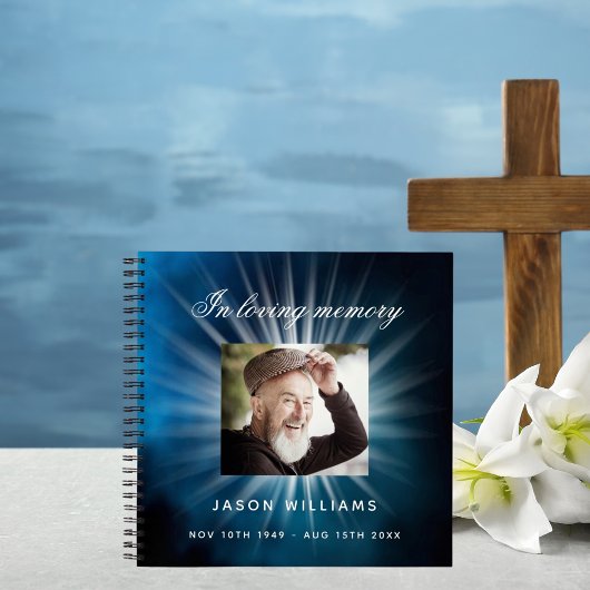 ゲストブック葬儀ブルースカイ写真 ノートブック