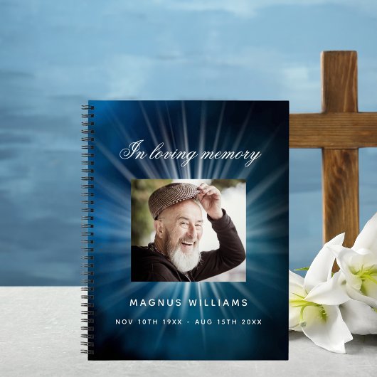 ゲストブック葬儀ブルースカイ写真 ノートブック