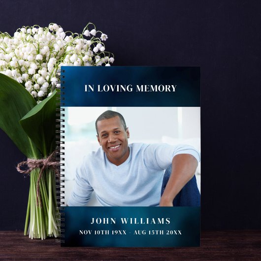 ゲストブック葬儀ブルースカイ写真 ノートブック