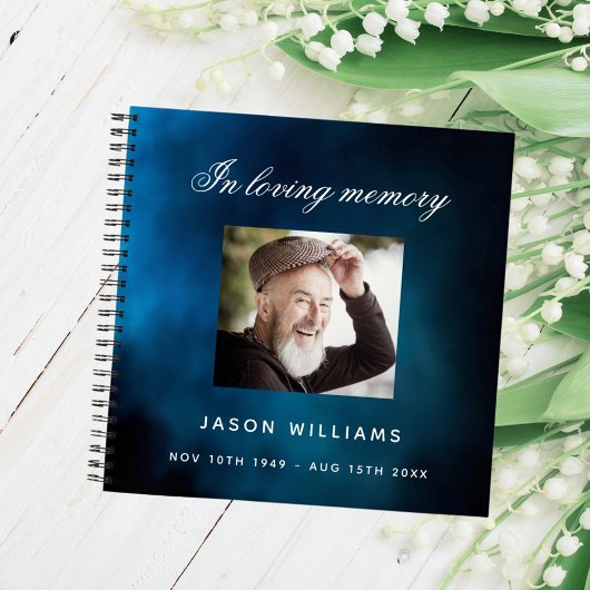 ゲストブック葬儀ブルースカイ写真 ノートブック