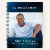 ゲストブック葬儀ブルースカイ写真 ノートブック (正面)