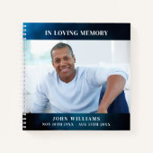 ゲストブック葬儀ブルースカイ写真 ノートブック (正面)