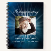 ゲストブック葬儀ブルースカイ写真 ノートブック (正面)