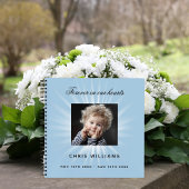 ゲストブック葬儀ブルーボーイ写真 ノートブック