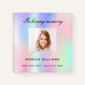 ゲストブック葬儀レインボーガールフォト ノートブック (正面)