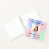 ゲストブック葬儀レインボーガールフォト ノートブック (内部)