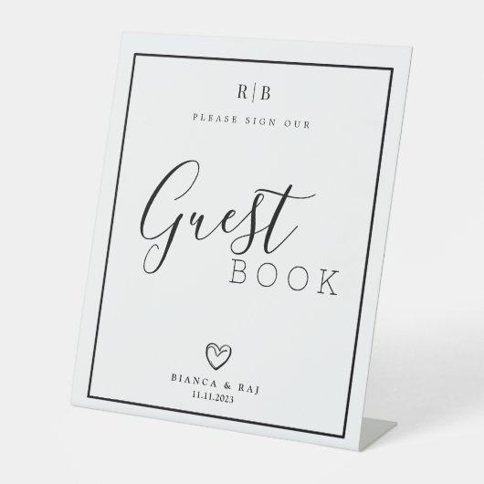 ゲストブック記号 台座サイン (正面)