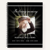 ゲストブック記念白黒写真 ノートブック (正面)