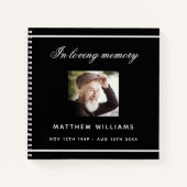 ゲストブック記念白黒写真 ノートブック (正面)