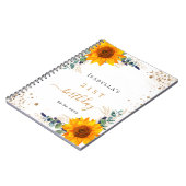 ゲストブック誕生日ひまわりユーカリ ノートブック (左側)