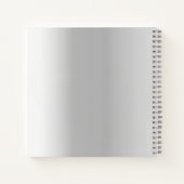 ゲストブック誕生日シルバーネームシンプル ノートブック (裏面)