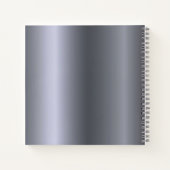 ゲストブック誕生日シルバーネームシンプル ノートブック (裏面)