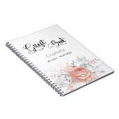 ゲストブック誕生日バラ金ゴールドフローラ銀 ノートブック (右側)