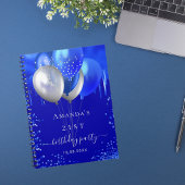 ゲストブック誕生日パーティーブルー王室のドリップ ノートブック