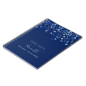 ゲストブック誕生日パーティーブルー紙吹雪 ノートブック (左側)