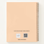 ゲストブック誕生日ピーチ写真コラージュ ノートブック (裏面)