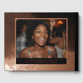 ゲストブック誕生日フォイルエレガントフォト&引用文 ゲストブック (裏面)