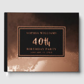 ゲストブック誕生日フォイルエレガントフォト&引用文 ゲストブック (正面)