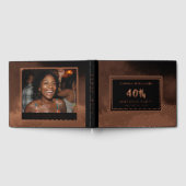 ゲストブック誕生日フォイルエレガントフォト&引用文 ゲストブック (全面)